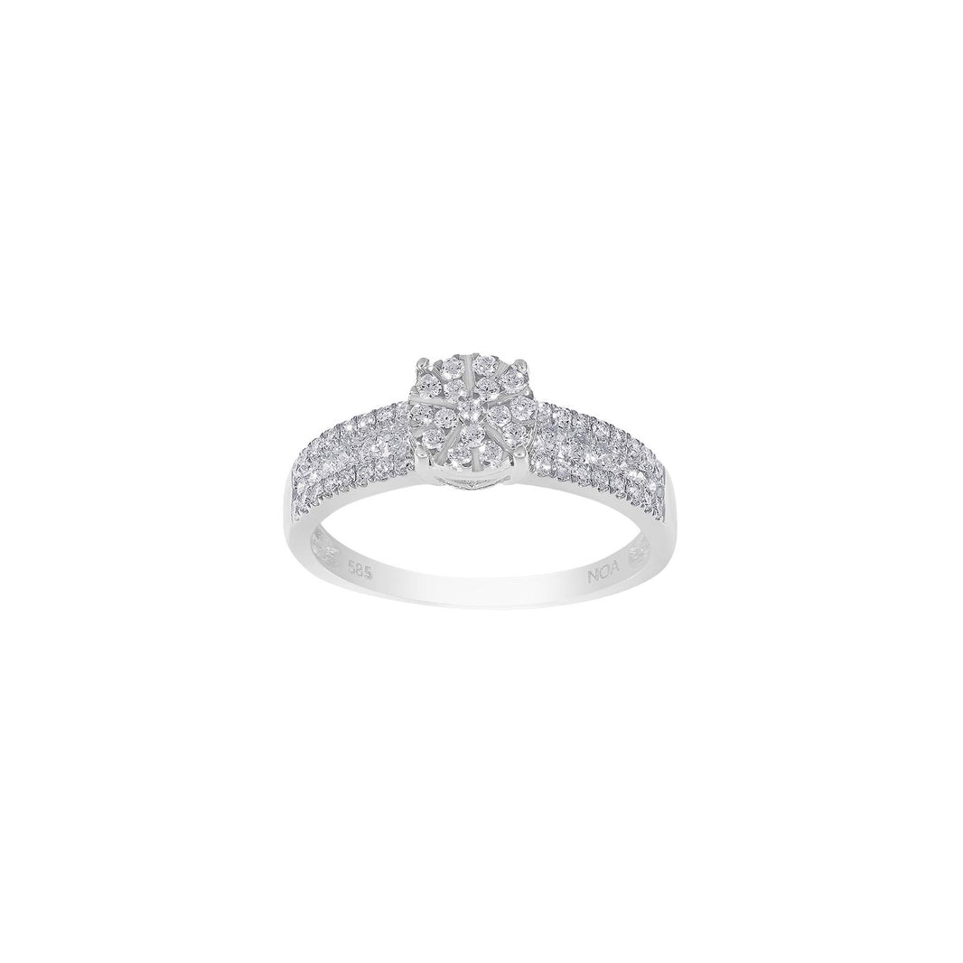 14ct. whitegold ring w/dia. 0.48 ct W/SI