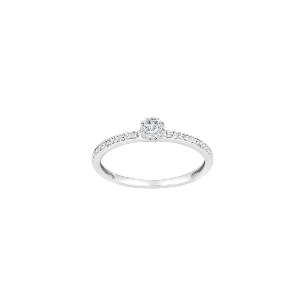 14kt. hvidguldsring m/dia. 0.16ct W/SI