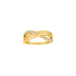 14ct. gold ring w/dia.0.20ct W/SI