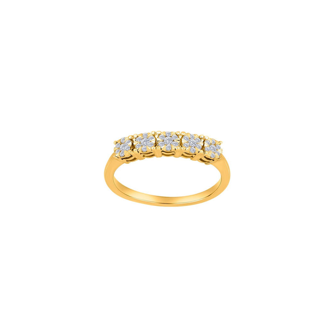 14ct. gold ring w/dia.0.24ct W/SI