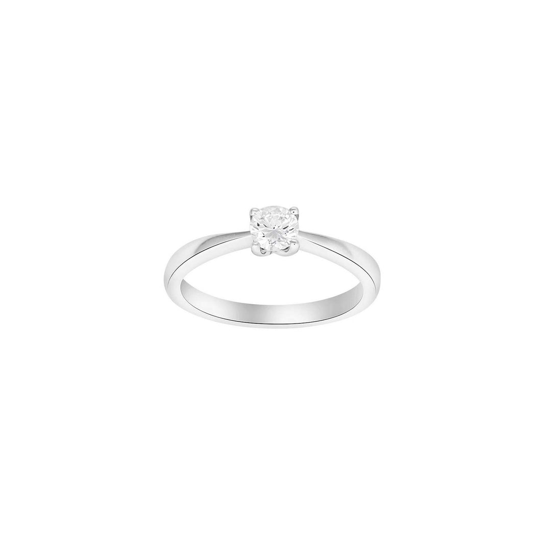 HEART 14ct. whitegold ring w/dia. 0.40ct W/SI