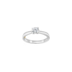HEART 14ct. whitegold ring w/dia. 0.50ct W/SI