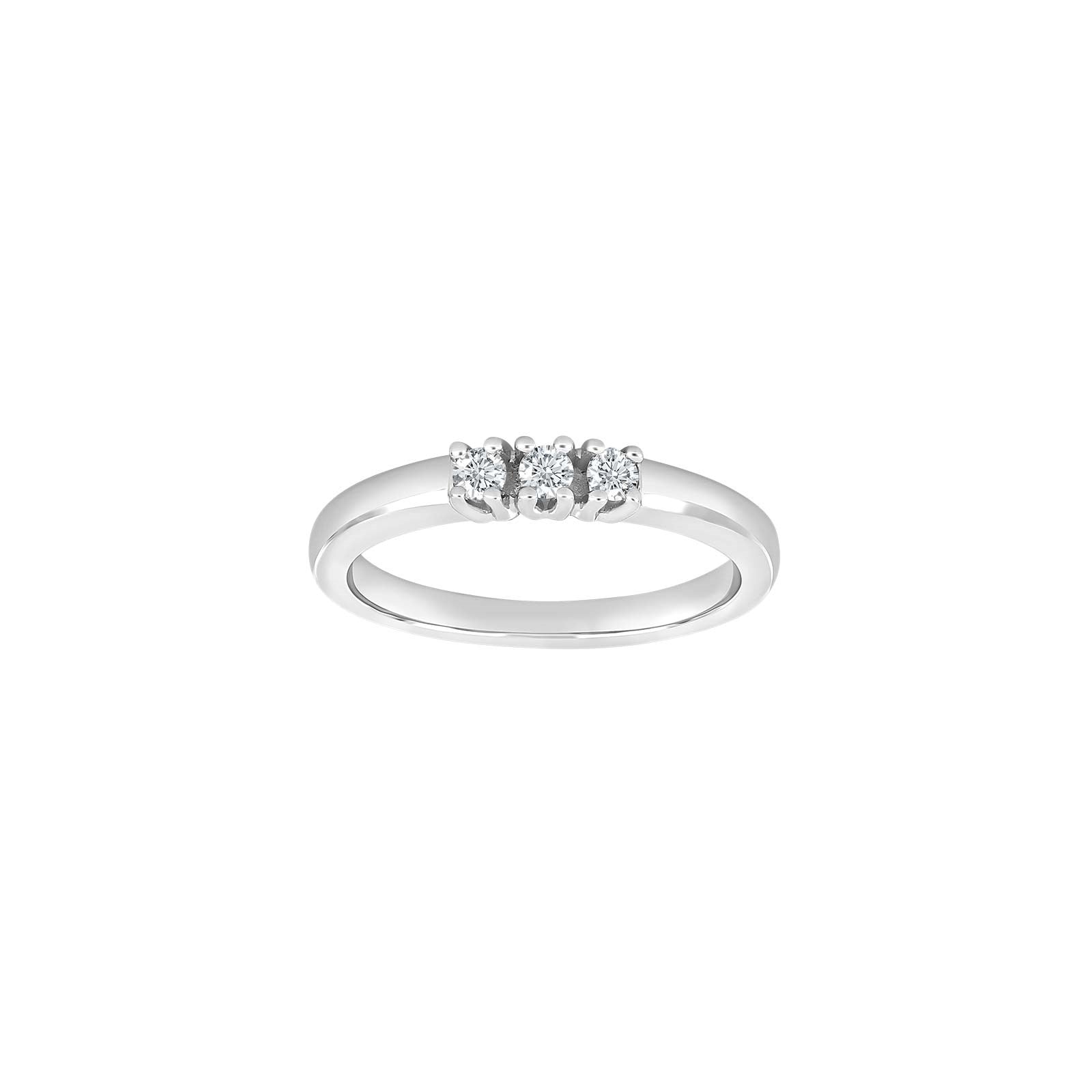 14ct. whitegold alliancering w/dia. 3x0.05ct W/SI