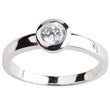 Silver ladies' ring w/ sight zirconia