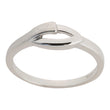 Rhodium-plated silver ring