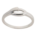 Rhodium-plated silver ring