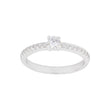 Rod. silver ring with CZ