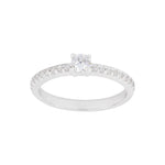 Rod. silver ring with CZ