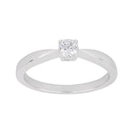 Rod. silver ring with CZ