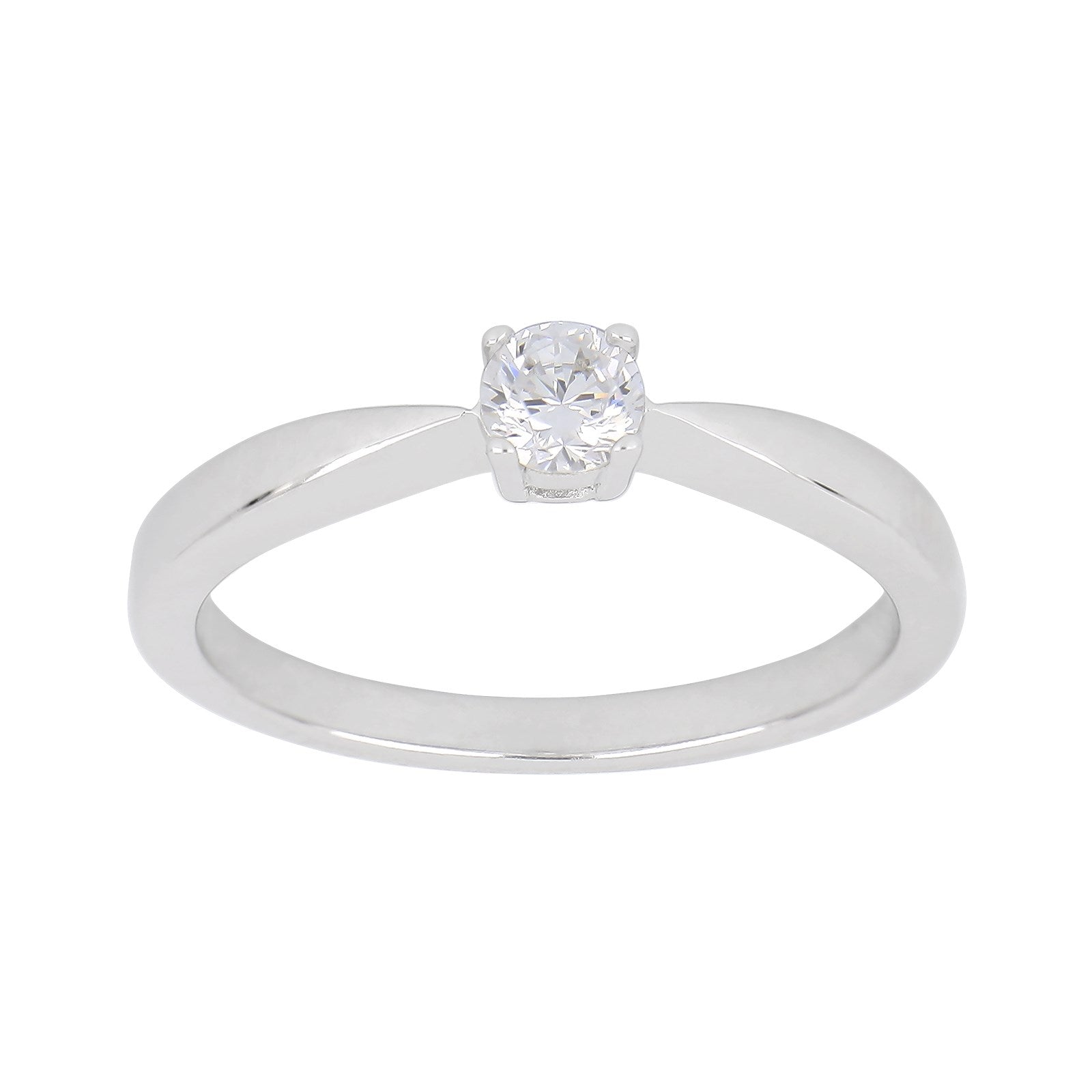 Rod. silver ring with CZ