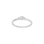 Rod. silver ring with 3 x CZ