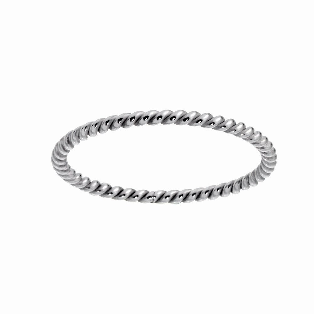 Rod. silver ring twisted