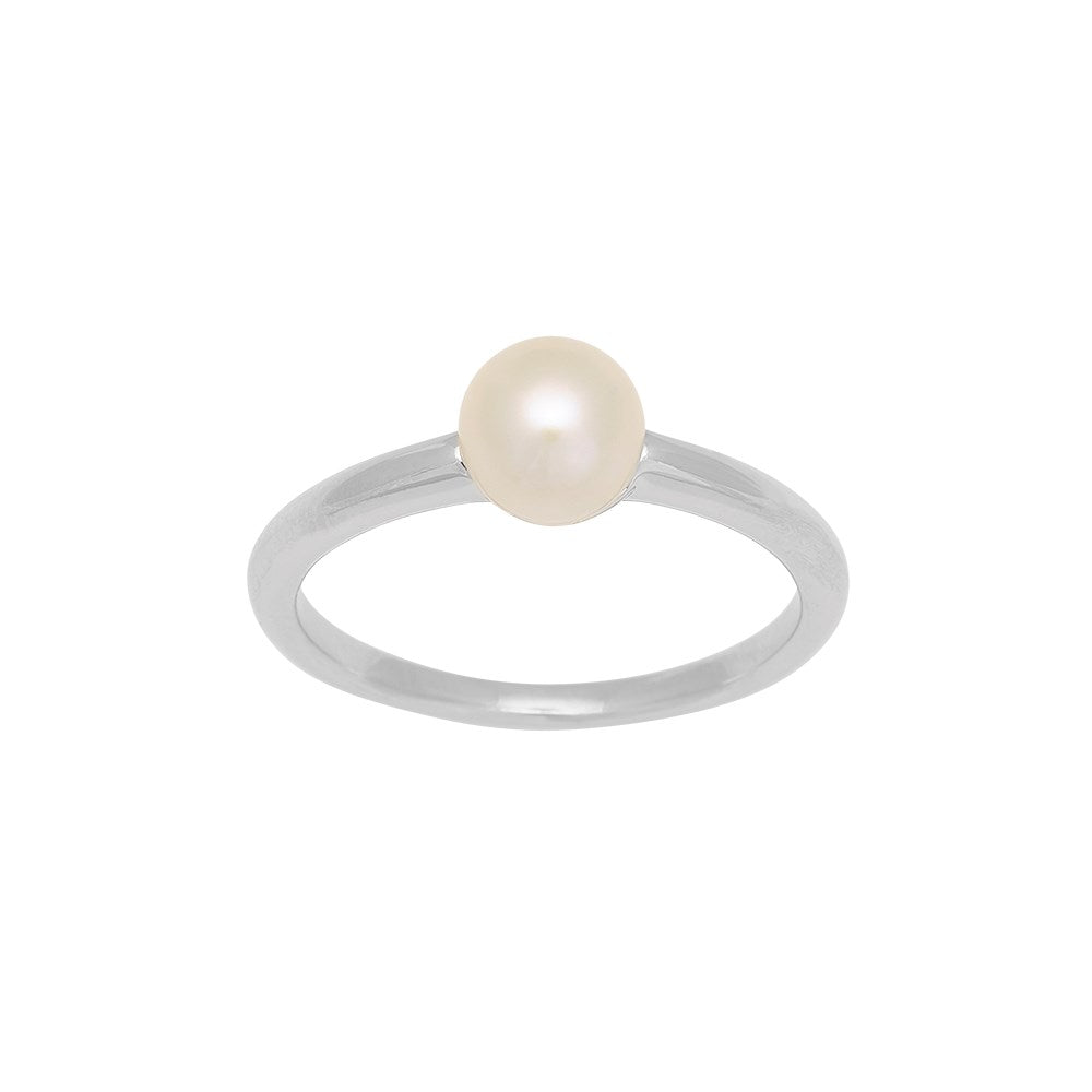 Rod. silver ring w/freshwater pearl