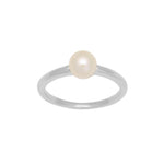 Rod. silver ring w/freshwater pearl