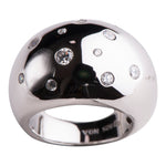 Silver ring Rhd w/cz