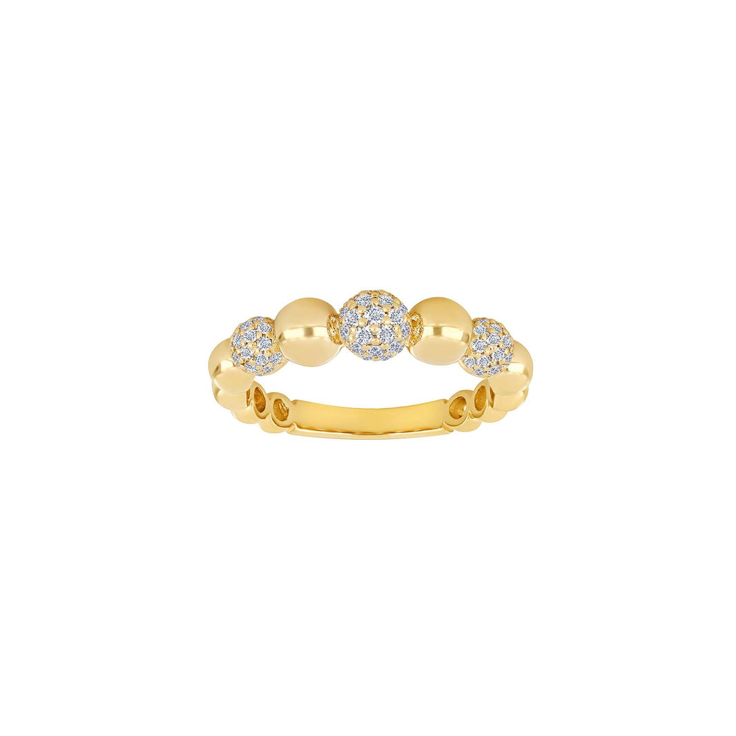 14ct. gold ring w/diamond 0.42ct W/SI