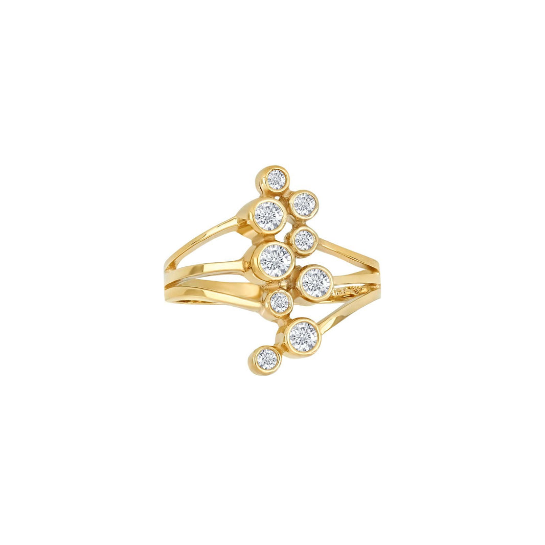8kt. guldring m/cz