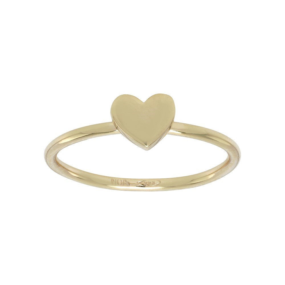 8ct. gold ring w/heart