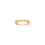 14ct. gold ring w. 0.03ct W/SI