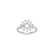 Rhd. Silver ring ROSETTANOR
