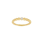 14ct. gold ring with dia. 0.05ct W/SI