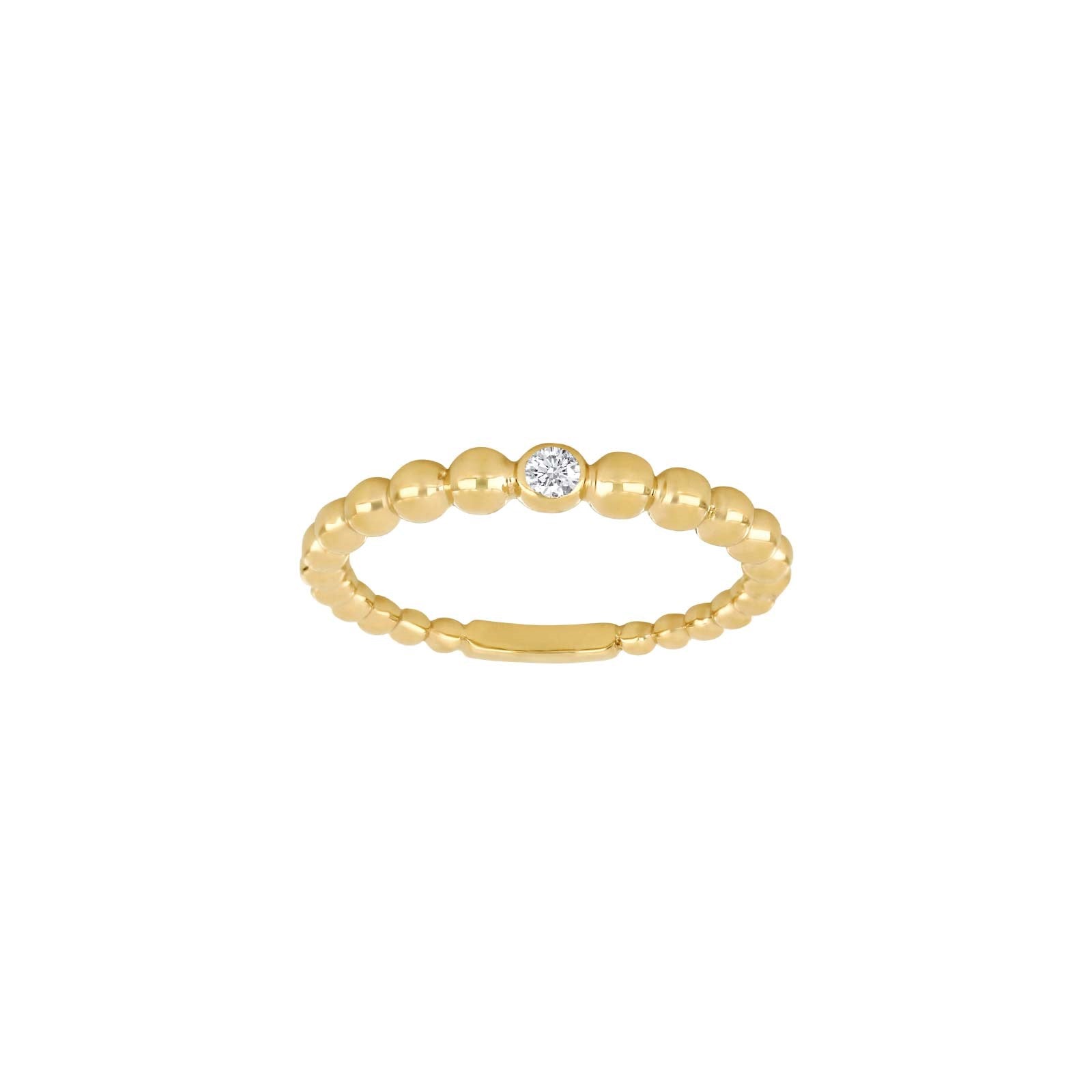 14ct. gold ring with dia. 0.05ct W/SI