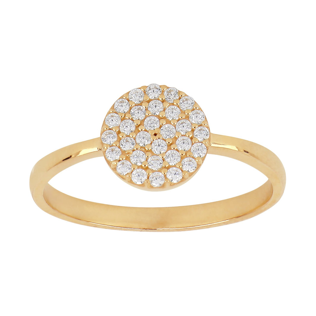 8ct. gold ring w/cz round 8mm