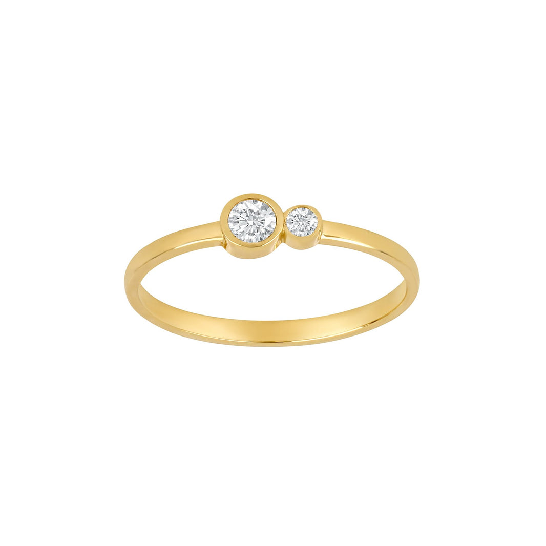 8ct. gold ring w/2 cz