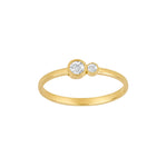 8ct. gold ring w/2 cz