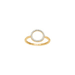 8ct. gold ring circle w. cz