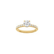 LUXURY Classic round 14kt. gold ring w. Lab. G. dia. 1.4ct TW/VS2