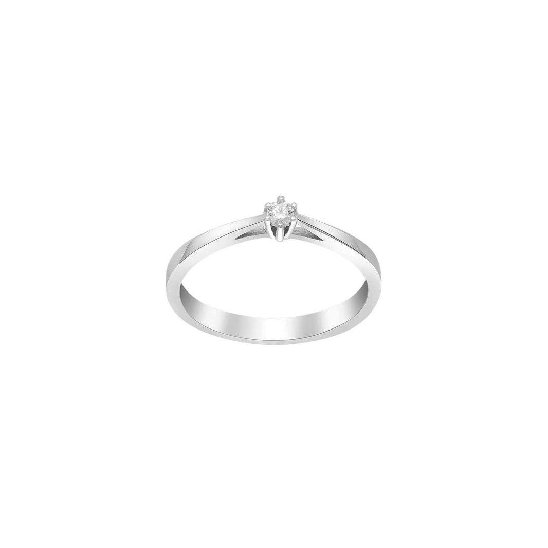 Siersbøl 14ct. Afrodite whitegoldring  0.05ct WSI