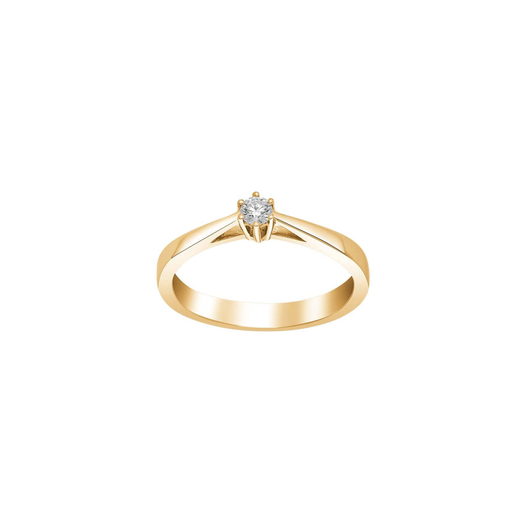 Siersbøl 14ct. Afrodite goldring  0.10ct WSI