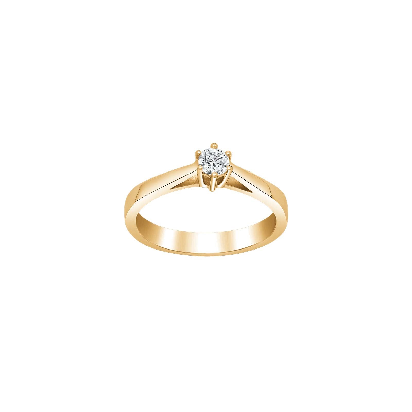 Siersbøl 14ct. Afrodite goldring  0.20ct WSI