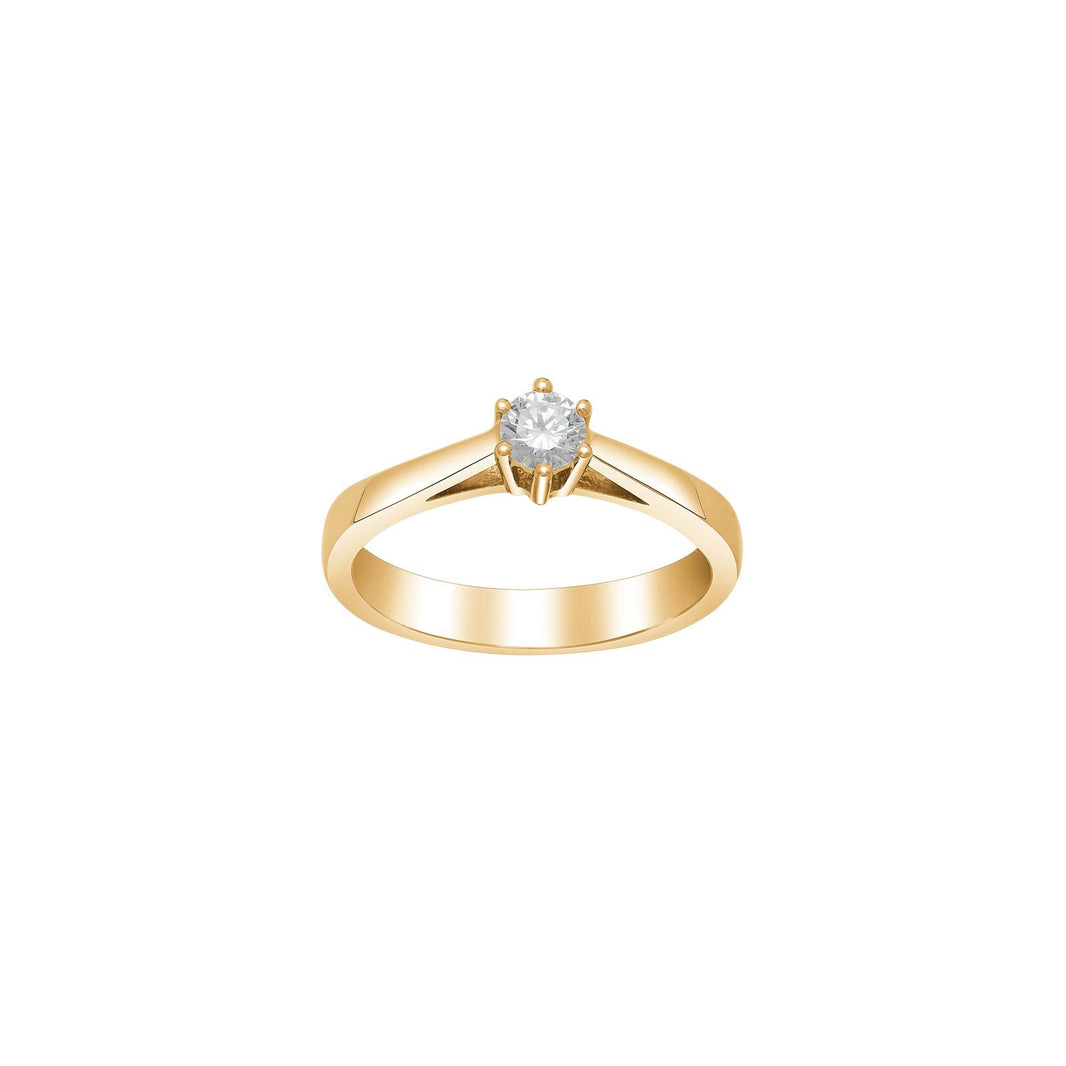 SIERSBØL 14kt. Afrodite guldring m. 0.25ct WSI