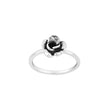 Rod. silver ring w/ox. rose