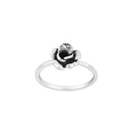 Rod. silver ring w/ox. rose