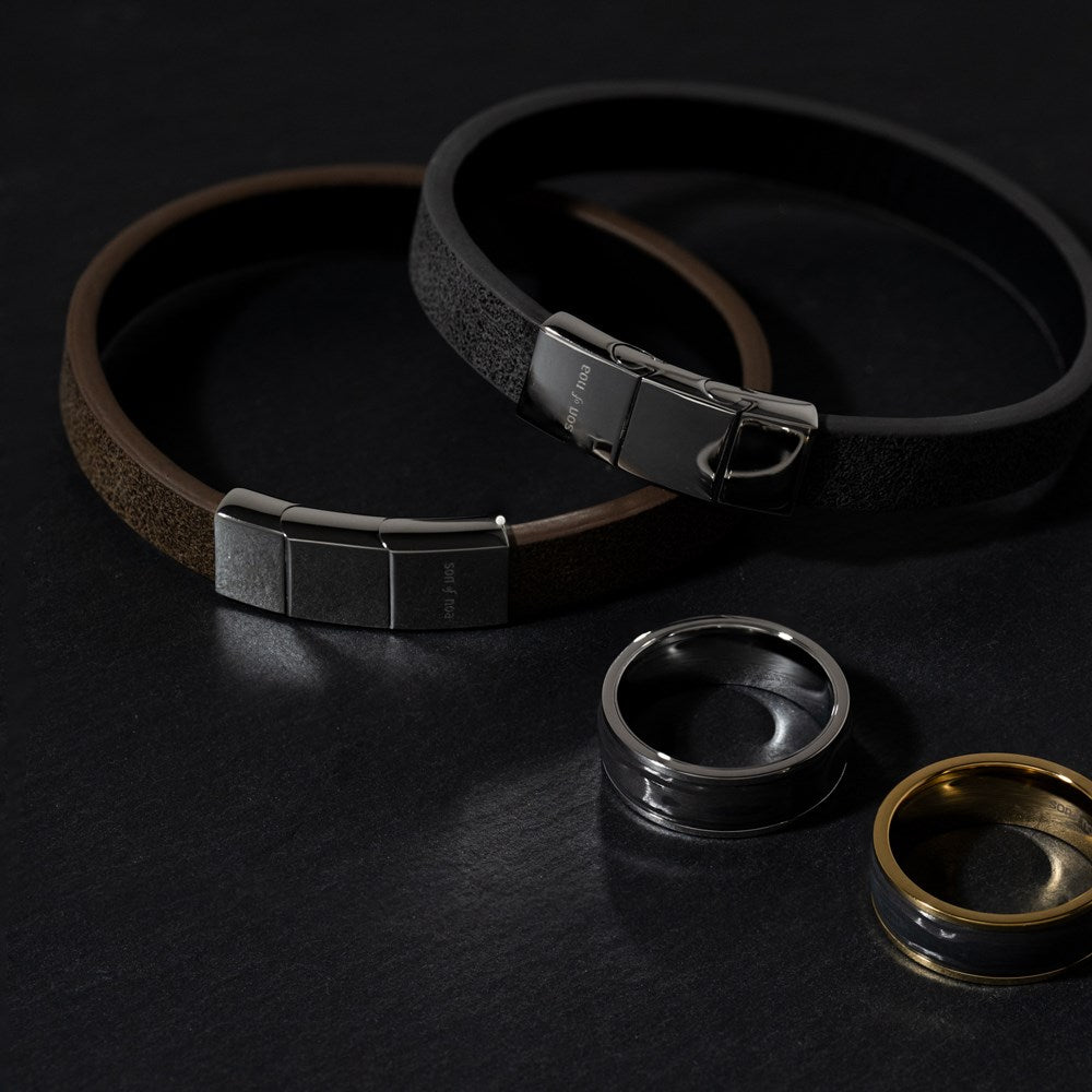 SON Armband braunes Kalbsleder