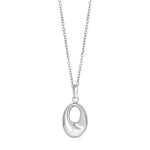 Rhod. silver pendant incl. chain