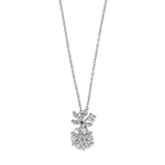 Rhod. silver pendant incl. chain