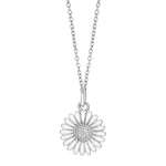 Rhod. silver pendant Marguerite 15mm