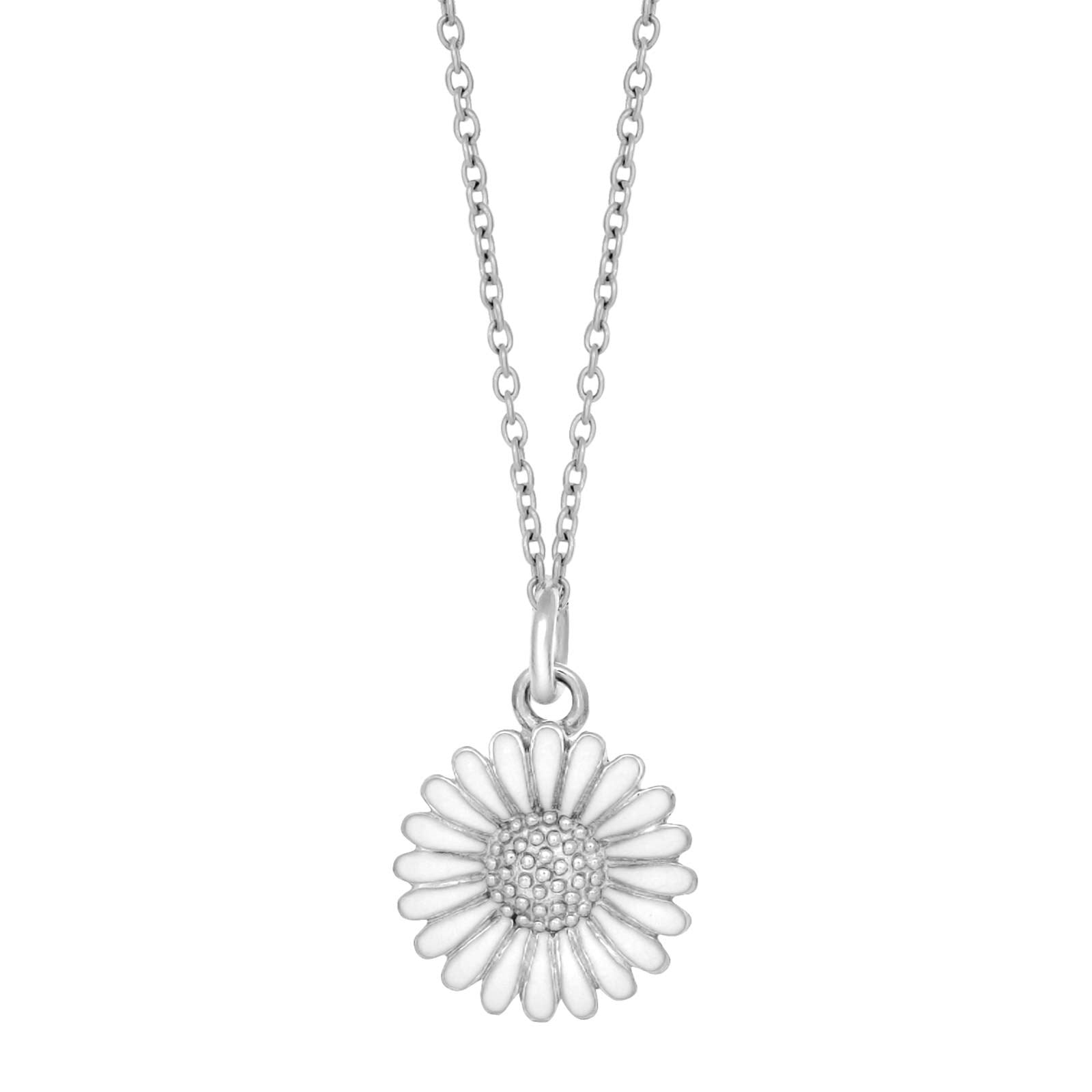 Rhod. silver pendant Marguerite 15mm