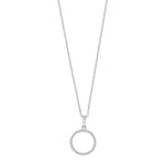 14ct. whitegold pendant w/dia. 0.10ct W/SI