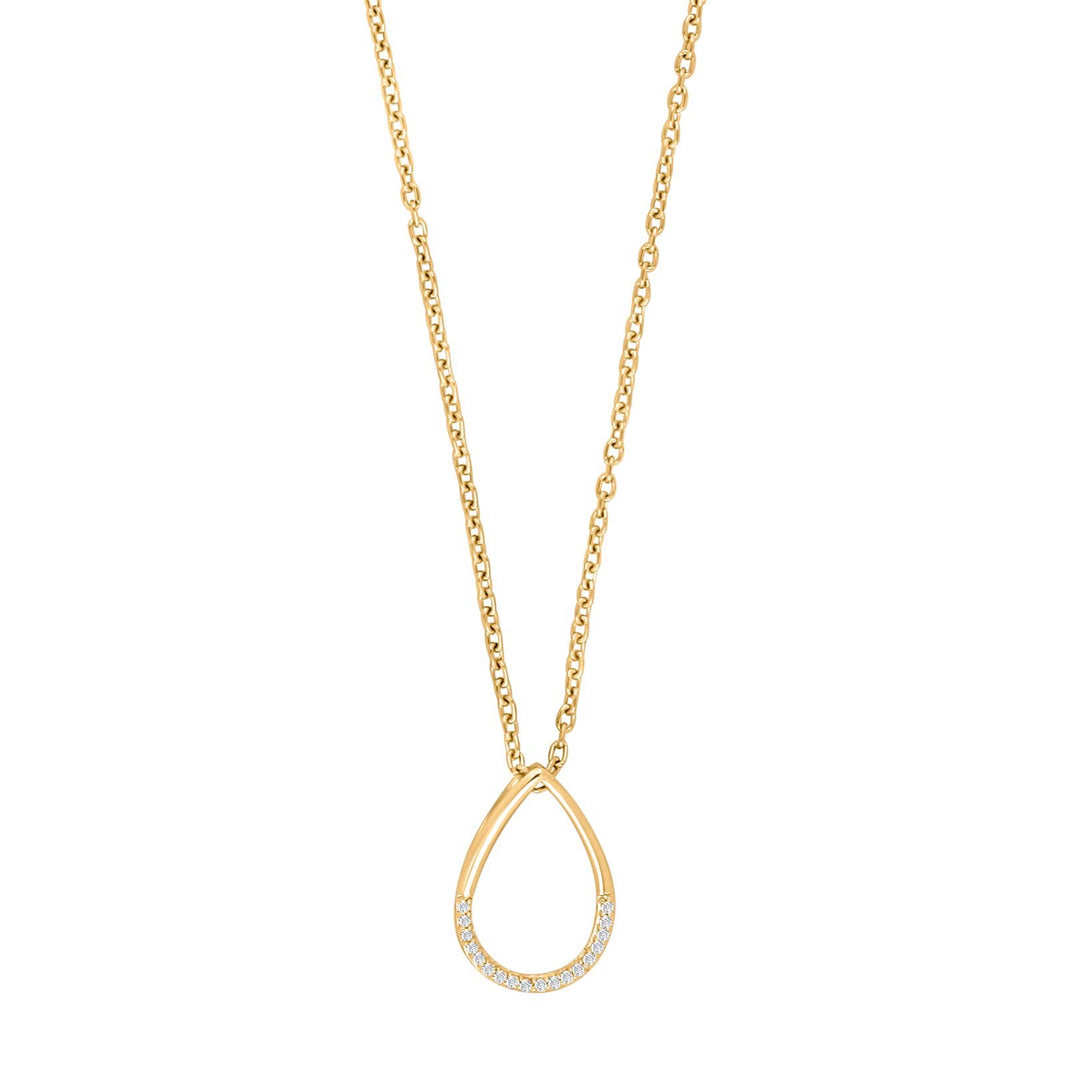 14kt. guldvedhæng m/dia. 0.03ct W/SI inkl. forg.