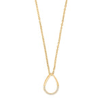 14ct. gold pendant w/dia. 0.03ct W/SI