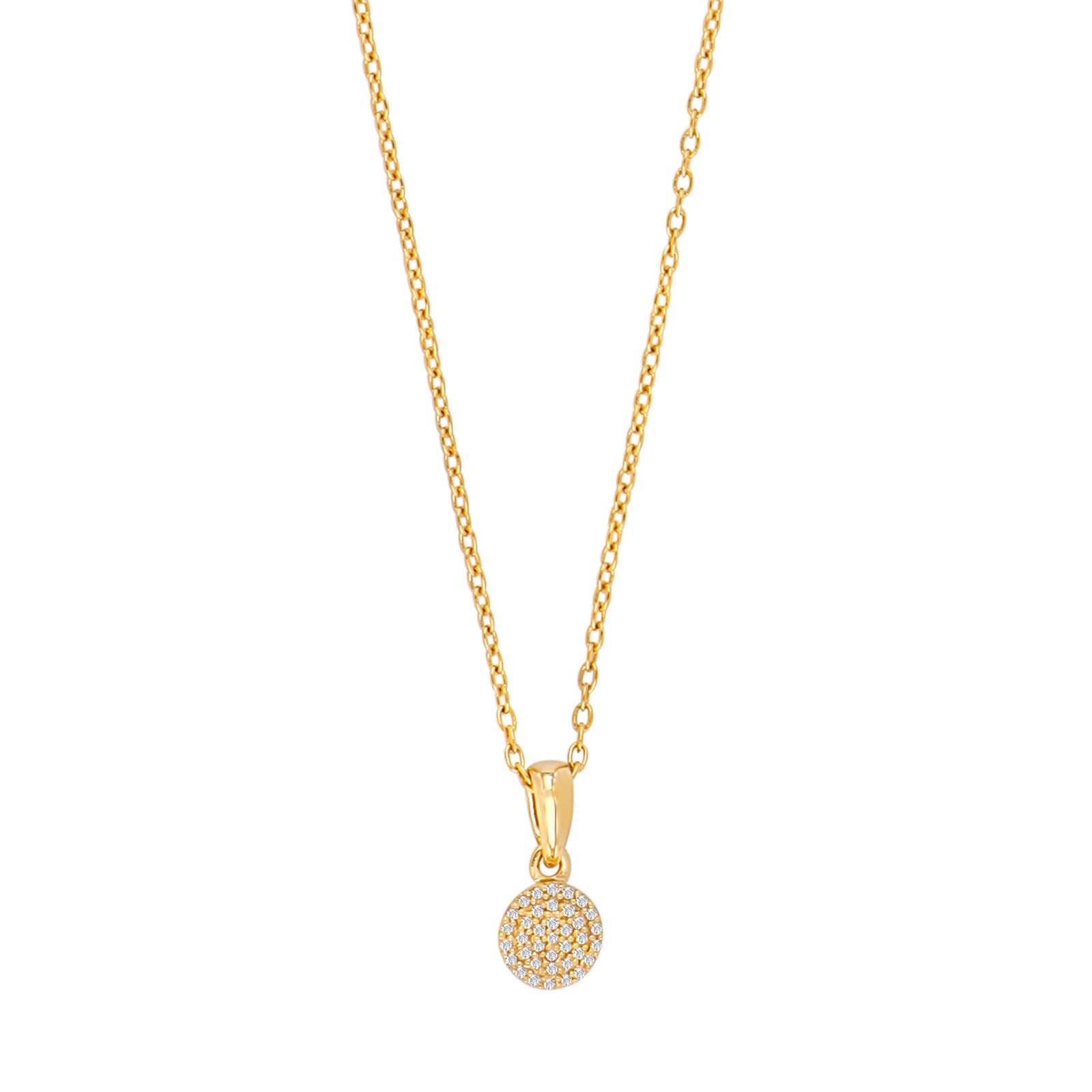 14ct. gold pendant w/dia. 0.045ct W/SI