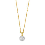 14ct. gold pendant w/dia. 0.23ct W/SI