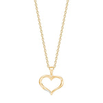 14ct. gold heart pendant w/dia. 0.006ct W/SI