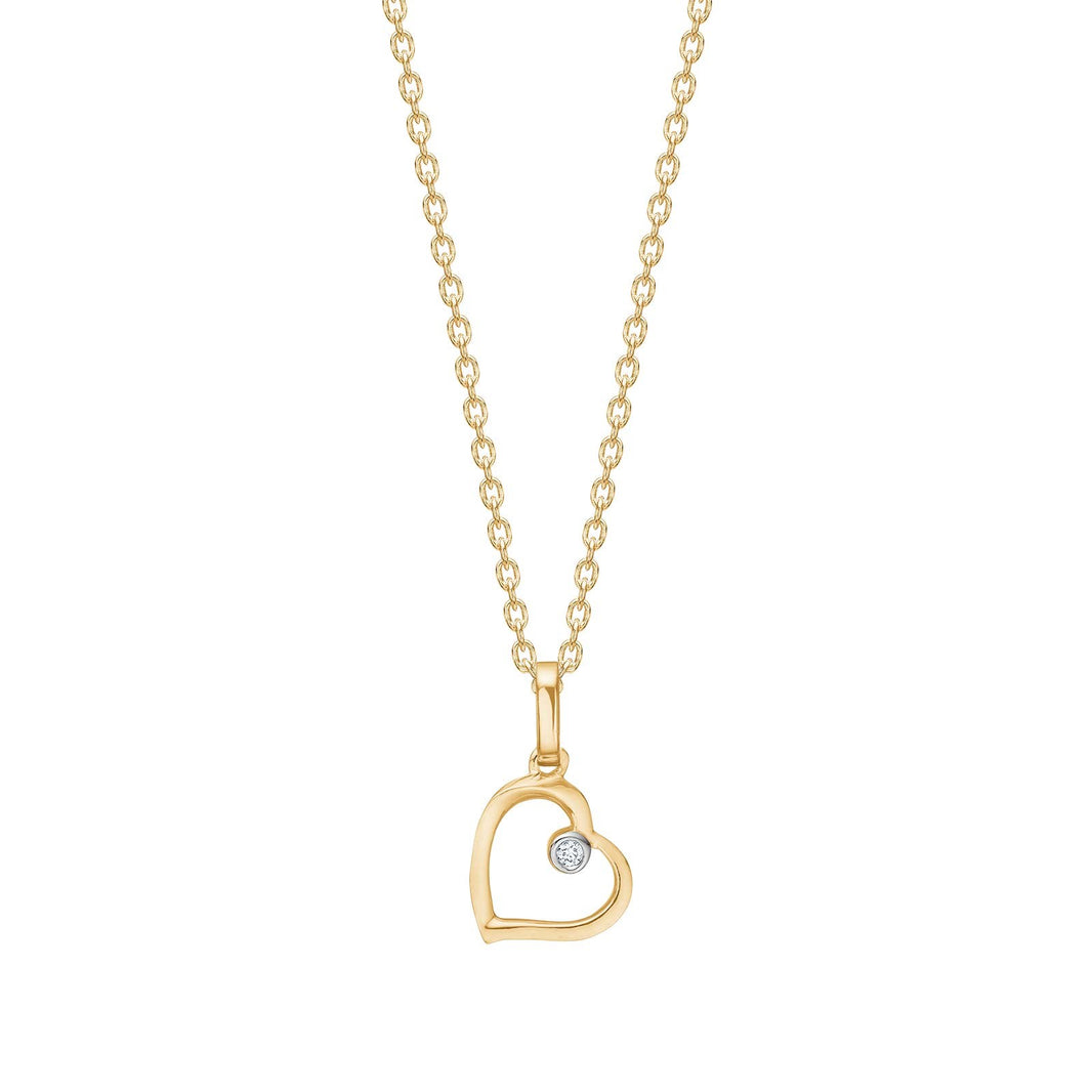 14kt. Goldhertz m/dia. 0.008ct W/SI