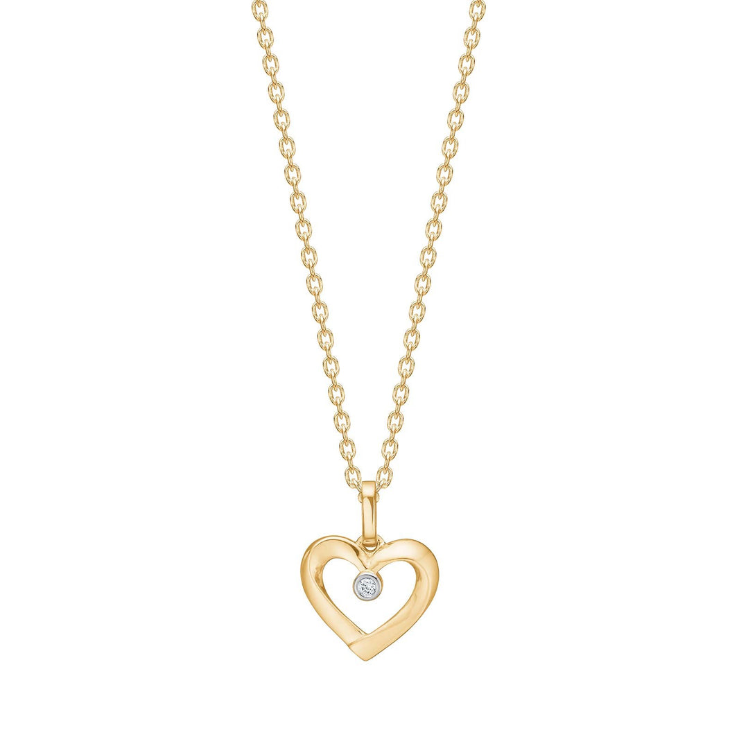 14kt. Goldhertz m/dia. 0.008ct W/SI